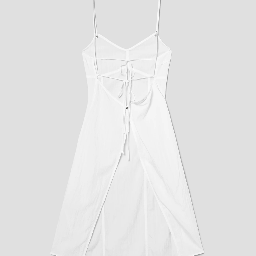 8 seconds Sheer Dress — White