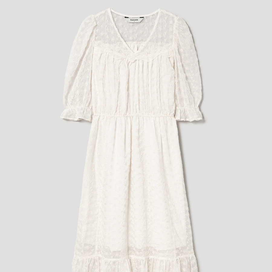 8 seconds Lace Long Dress — Ivory