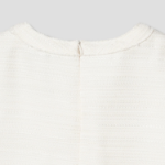 8 seconds Short Sleeve Flared Hem Mini Dress — White