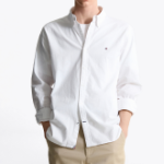 TOMMY HILFIGER [Official Headquarters] [Asian Regular Fit] Flex Oxford Shirt (T12F0WSH130MT2YBR)