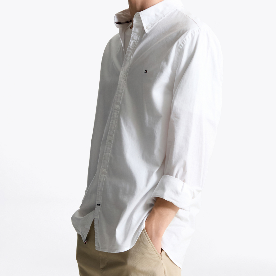 TOMMY HILFIGER [Official Headquarters] [Asian Regular Fit] Flex Oxford Shirt (T12F0WSH130MT2YBR)