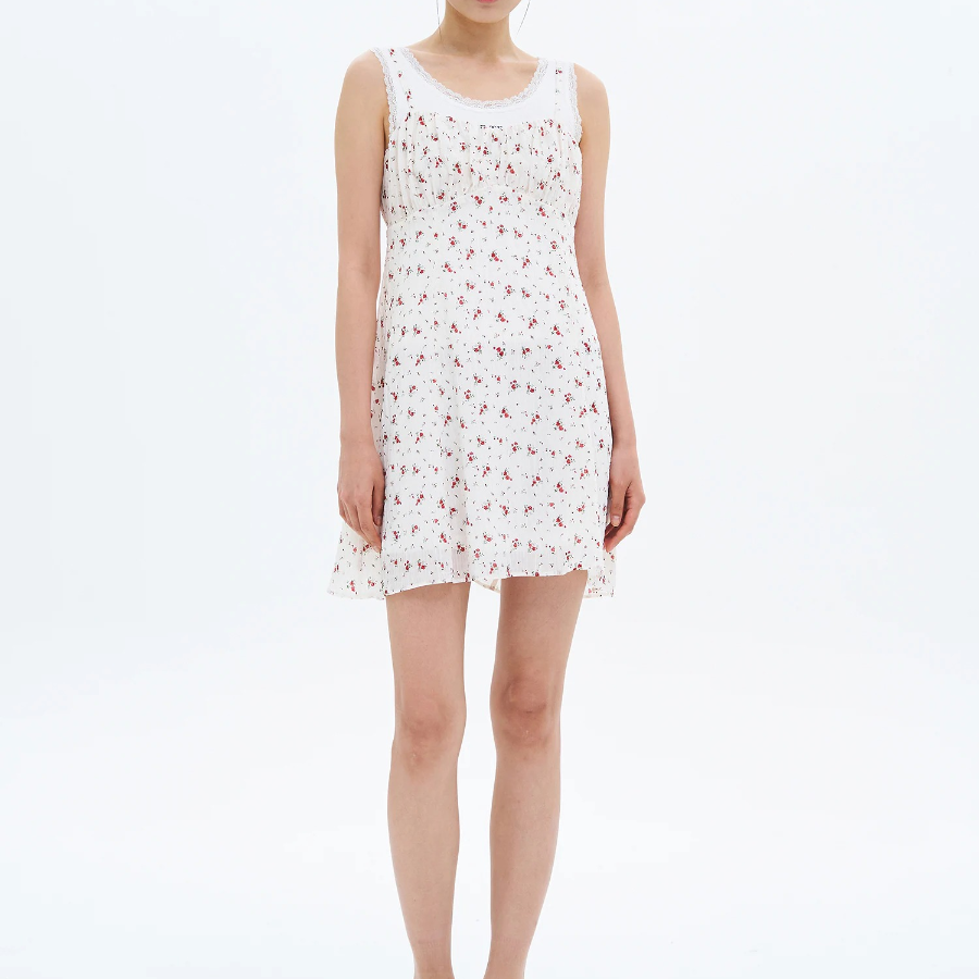 8 seconds Print Dress — Ivory