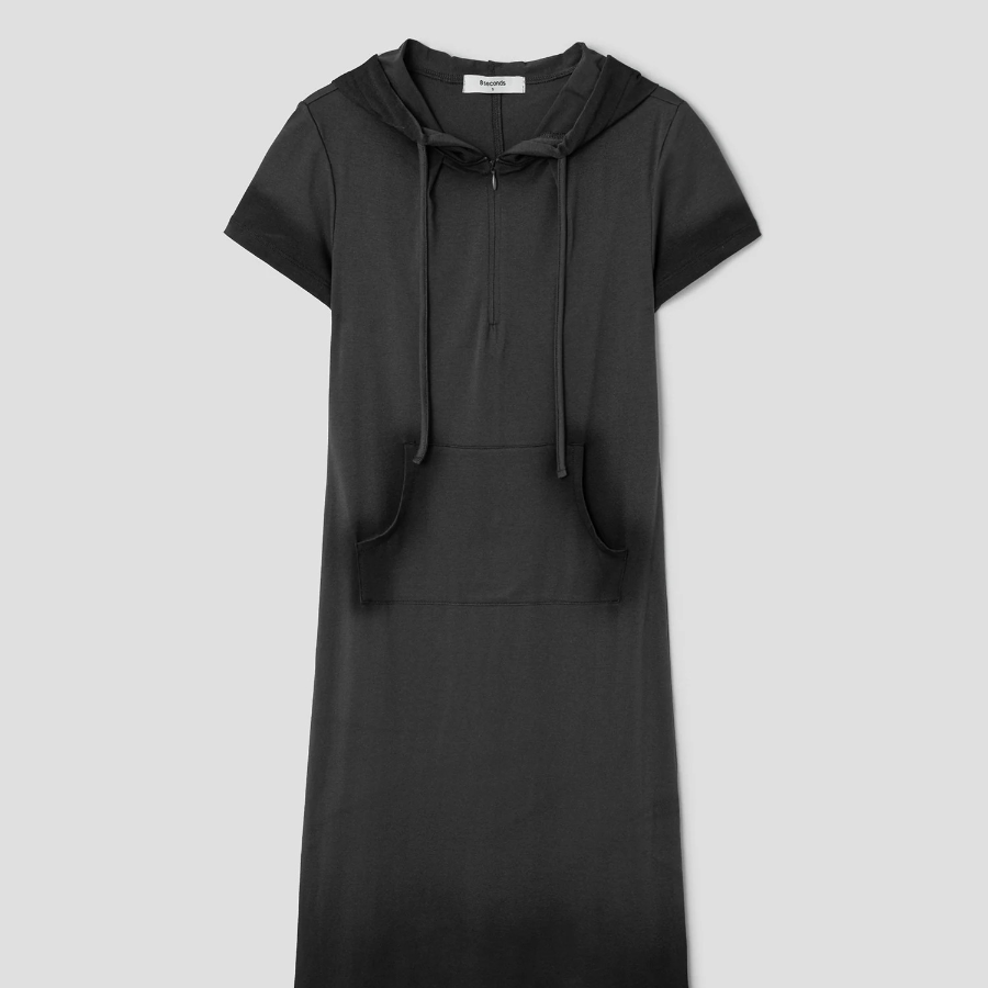 8 seconds Hooded Jersey Dress — Dark Grey