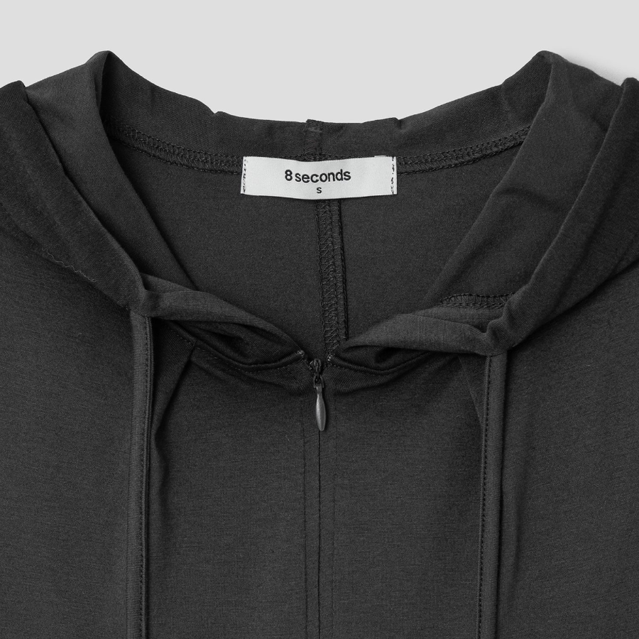 8 seconds Hooded Jersey Dress — Dark Grey