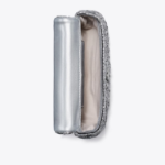 TORY BURCH Kira Woven Mini Flap Bag – Silver