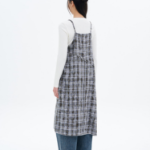 8 seconds Vintage Check Layered Dress — Blue