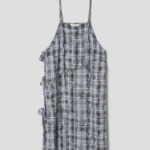 8 seconds Vintage Check Layered Dress — Blue
