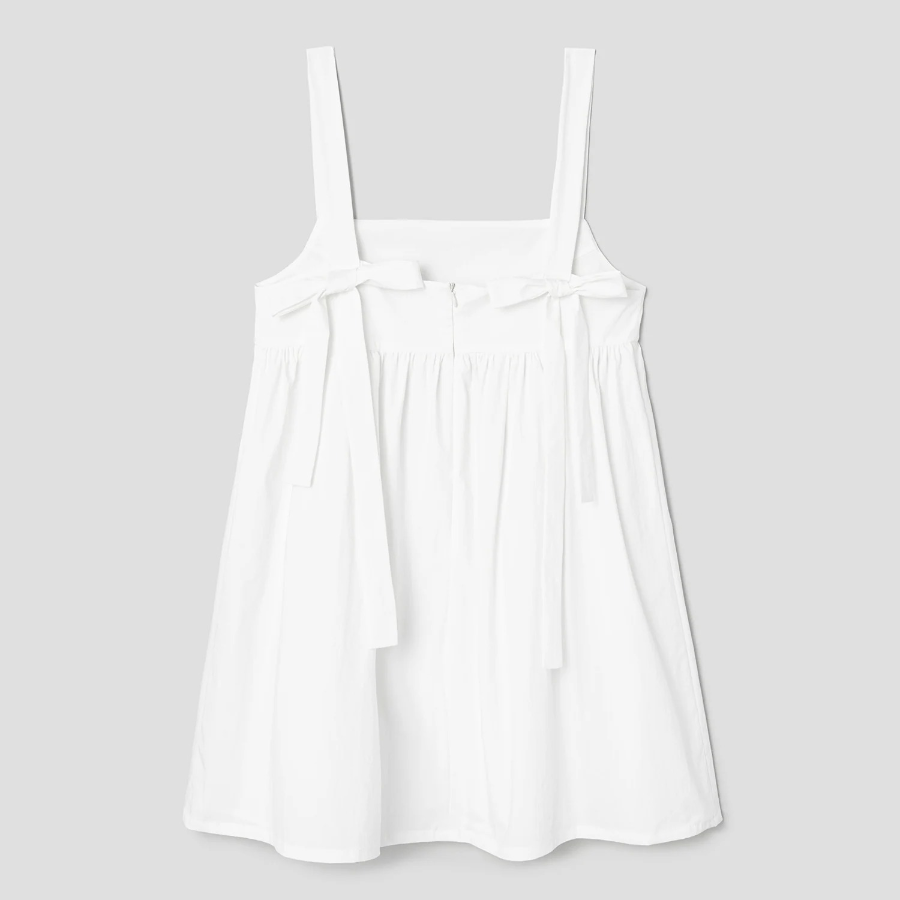 8 seconds Back Ribbon Mini Dress — White