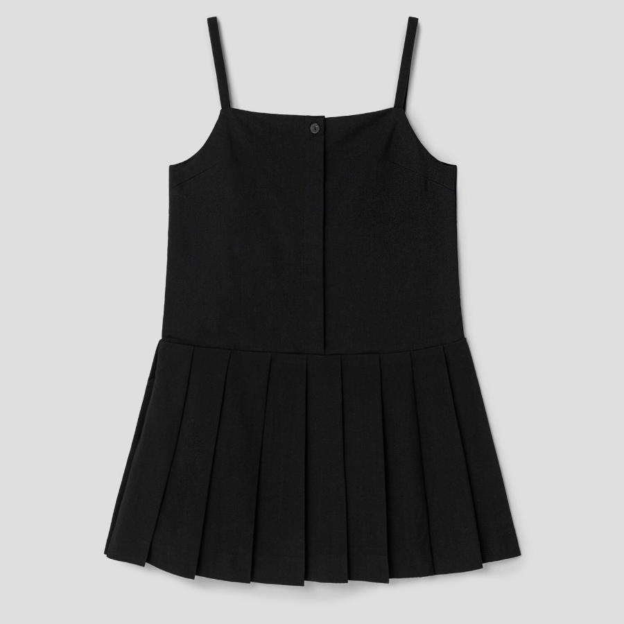 8 seconds Pleats Mini Dress — Black