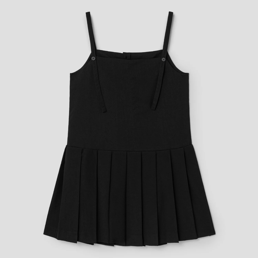 8 seconds Pleats Mini Dress — Black