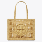 TORY BURCH Ella Hand-Crocheted Small Tote – Natural