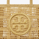 TORY BURCH Ella Hand-Crocheted Small Tote – Natural