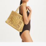 TORY BURCH Ella Hand-Crocheted Small Tote – Natural