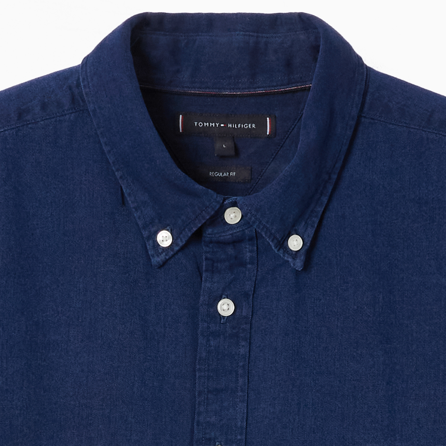 TOMMY HILFIGER [Official Headquarters] [Regular Fit] Chambray Shirt (T12F0WSH400MT10G0)