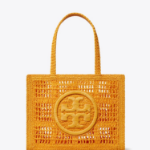 TORY BURCH Ella Hand-Crocheted Small Tote – Peachy