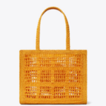TORY BURCH Ella Hand-Crocheted Small Tote – Peachy