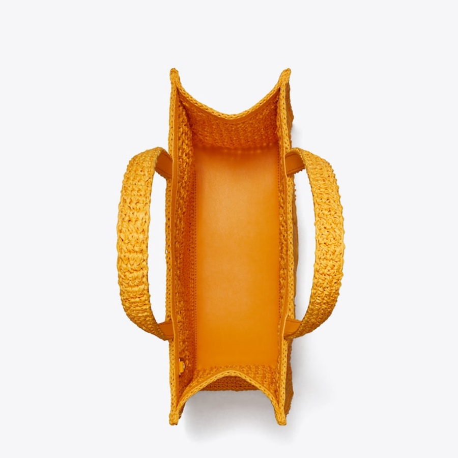 TORY BURCH Ella Hand-Crocheted Small Tote – Peachy