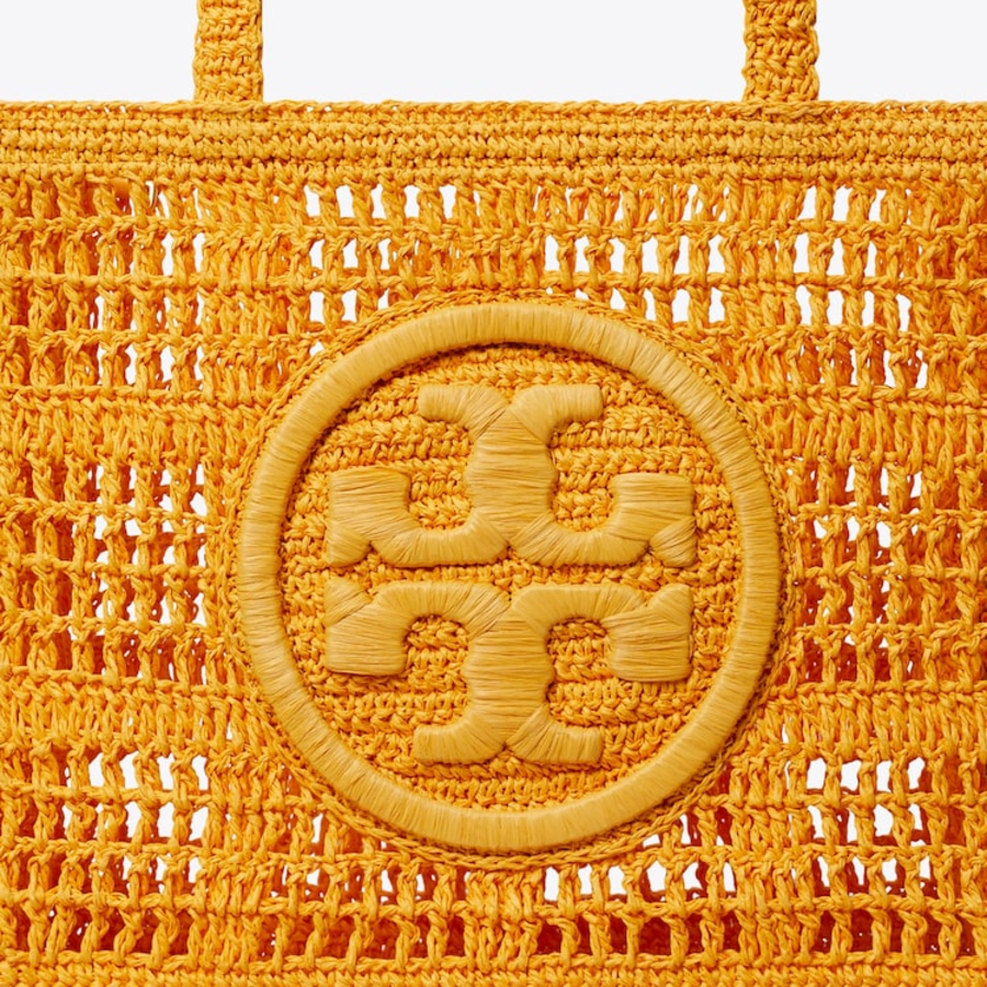 TORY BURCH Ella Hand-Crocheted Small Tote – Peachy