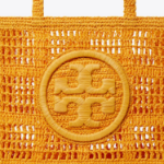 TORY BURCH Ella Hand-Crocheted Small Tote – Peachy