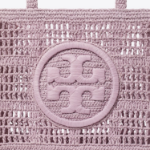 TORY BURCH Ella Hand-Crocheted Small Tote – Purple