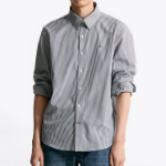 TOMMY HILFIGER [Official Headquarters] Cotton Stripe Shirt (T12F1WSH110MT20BD)