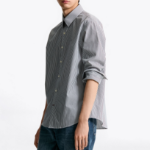 TOMMY HILFIGER [Official Headquarters] Cotton Stripe Shirt (T12F1WSH110MT20BD)