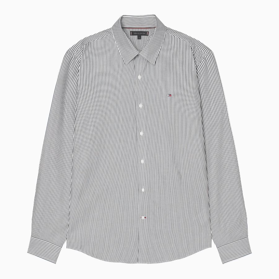 TOMMY HILFIGER [Official Headquarters] Cotton Stripe Shirt (T12F1WSH110MT20BD)