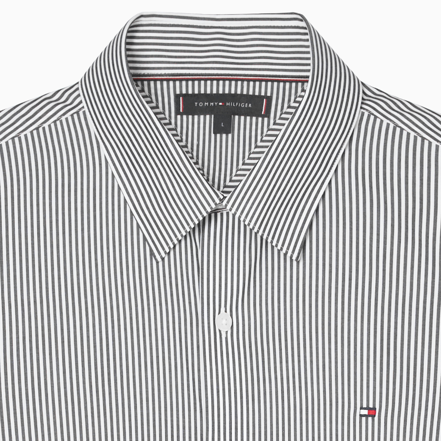 TOMMY HILFIGER [Official Headquarters] Cotton Stripe Shirt (T12F1WSH110MT20BD)
