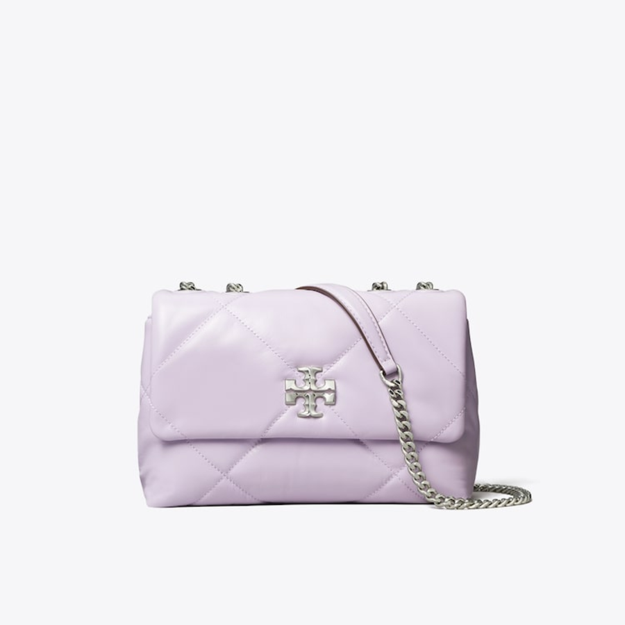 TORY BURCH Kira Diamond Quilt Small Convertible Shoulder Bag – Purple