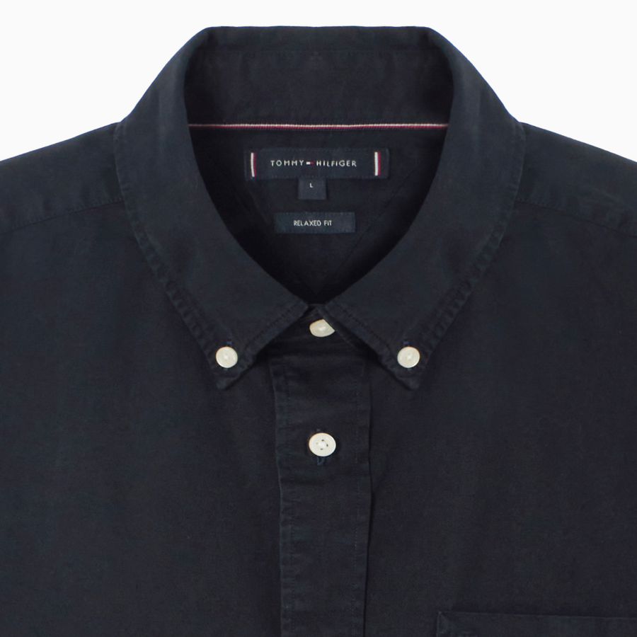 TOMMY HILFIGER [Official Headquarters] [Relax Fit] Garment-Dyed Twill Solid Shirt (T12F0WSH040MT1DW5)