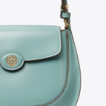 TORY BURCH Robinson Spazzolato Small Flap Bag – Rainfall