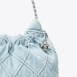 TORY BURCH Fleming Denim Mini Hobo – Seltze