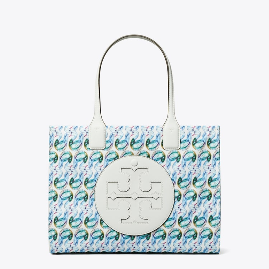 TORY BURCH Ella Printed Small Tote – Swan
