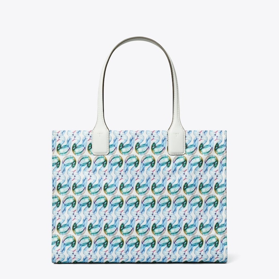 TORY BURCH Ella Printed Small Tote – Swan