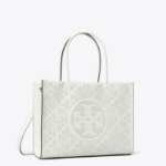 TORY BURCH Ella Bio Perforated Small Tote – Blanc