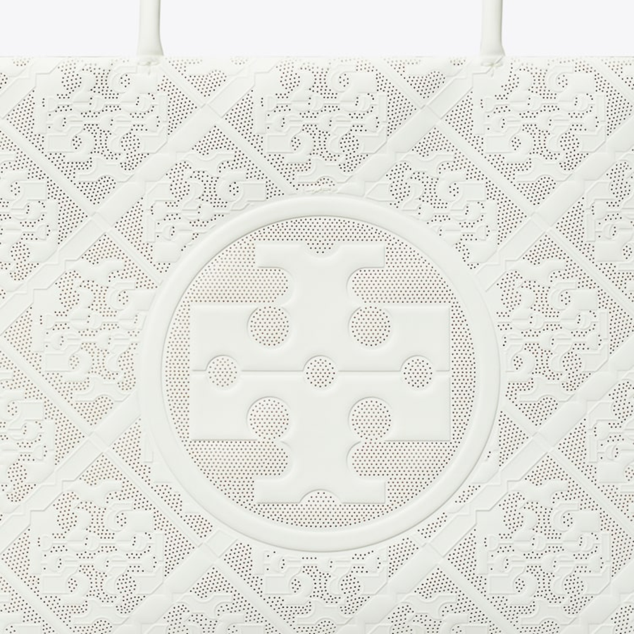 TORY BURCH Ella Bio Perforated Small Tote – Blanc