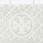 TORY BURCH Ella Bio Perforated Small Tote – Blanc