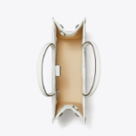 TORY BURCH Ella Bio Perforated Small Tote – Blanc