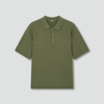 JAJU Lightweight Knit Polo Shirt – Khaki
