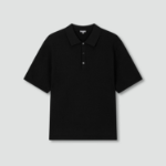 JAJU Lightweight Knit Polo Shirt – Black