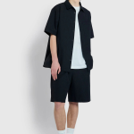 JAJU Seersucker Half Pants – Black