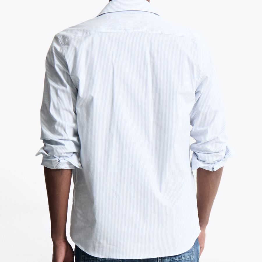 TOMMY HILFIGER [Official Headquarters] [Slim fit] Stretch Poplin Stripe Shirt (T12F0WSH050MT20A4)