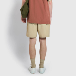 JAJU Crisp Texture Half Pants – Beige