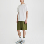 JAJU Crisp Texture Half Pants – Khaki