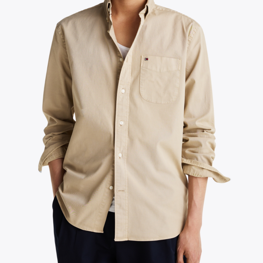 TOMMY HILFIGER Garment-Dyed Twill Solid Shirt T12F0WSH040MT1RBT