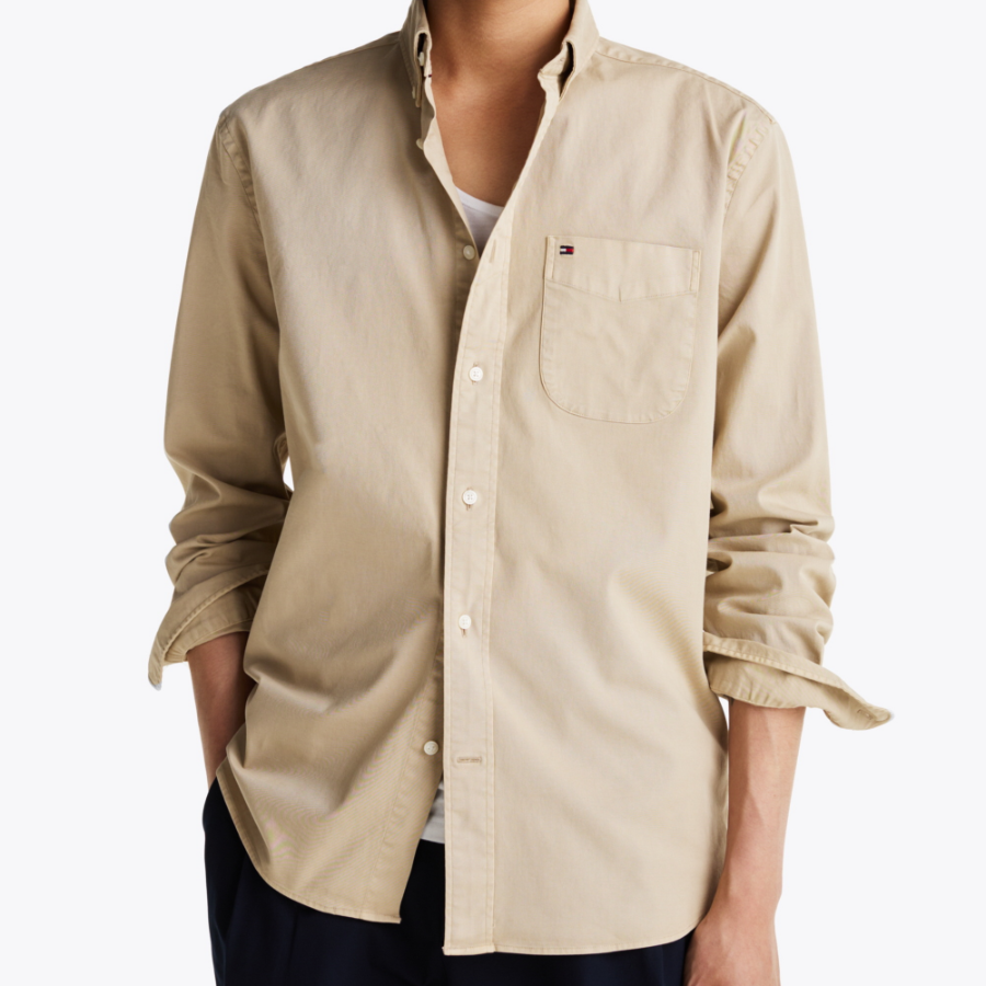 TOMMY HILFIGER Garment-Dyed Twill Solid Shirt T12F0WSH040MT1RBT