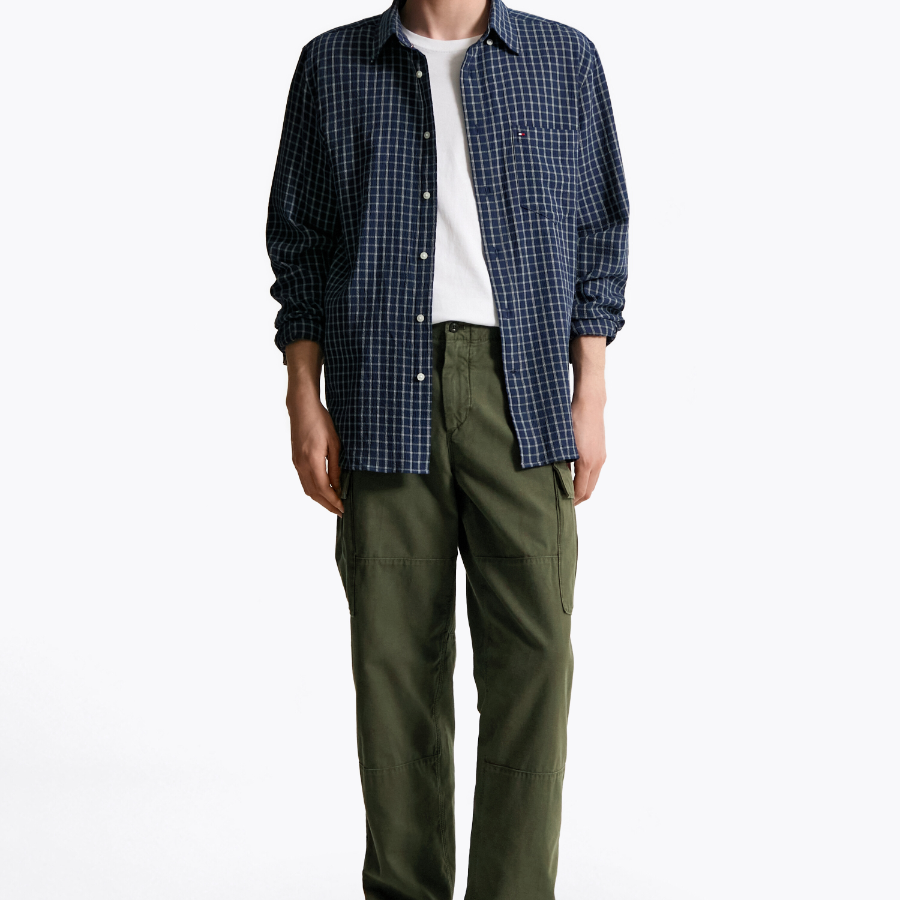 TOMMY HILFIGER Texture Grid Check Shirt T12F0WSH090MT10MS