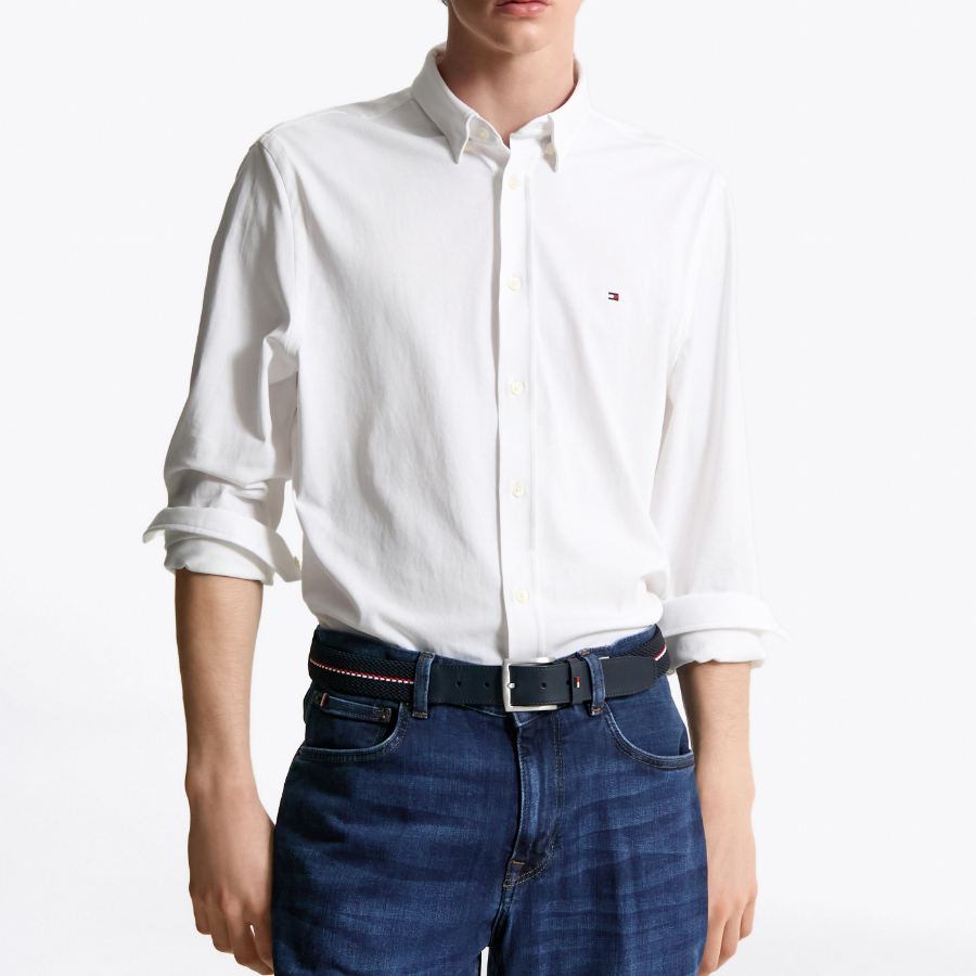 TOMMY HILFIGER Performance Solid Knit Shirt T12F0WSH020MT1YCF