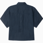 TOMMY HILFIGER [Official Headquarters] Boxy Crop Linen Shirt (T22F3WSH093WT1C1G)