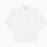 TOMMY HILFIGER [Official Headquarters] Boxy Crop Linen Shirt (T22F3WSH093WT1YCF)